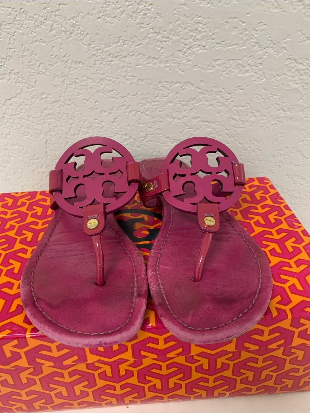 Tory Burch Miller Fuschia Sandals